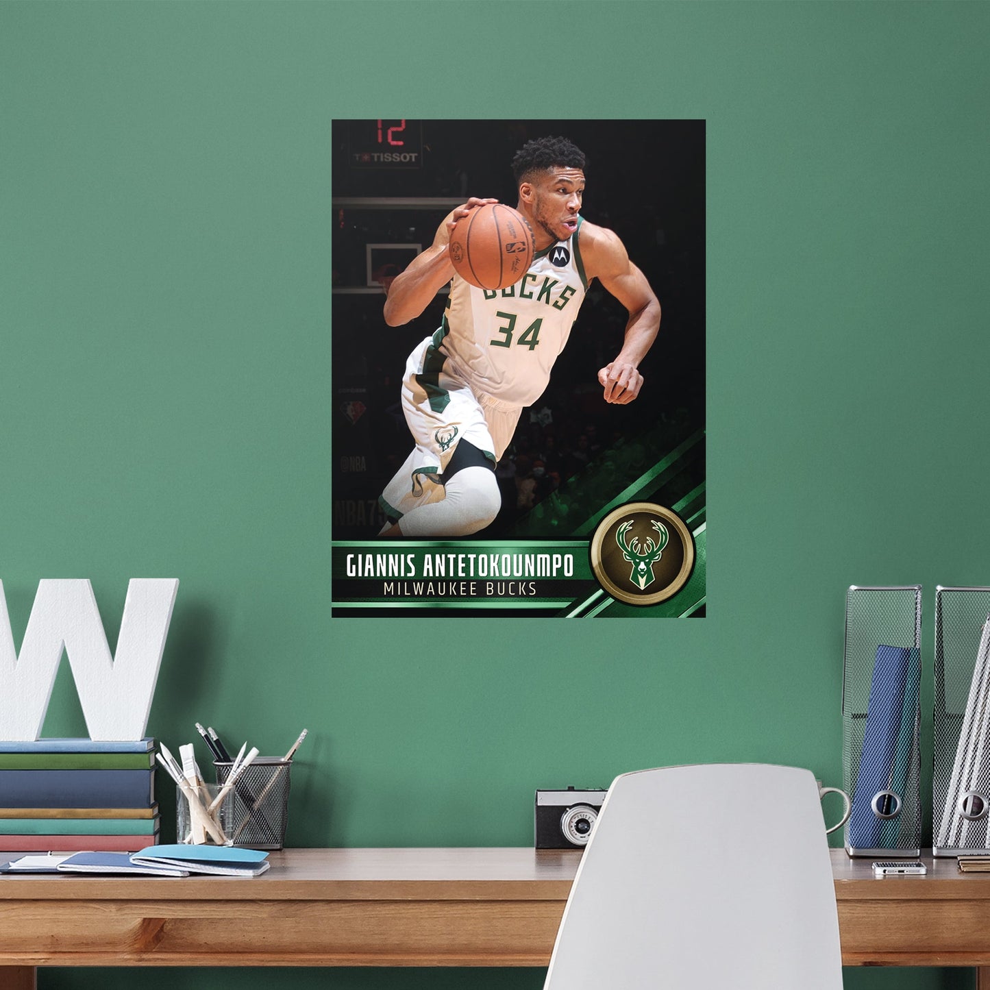 Milwaukee Bucks: Giannis Antetokounmpo Poster - Officially Licensed NBA Removable Adhesive Decal
