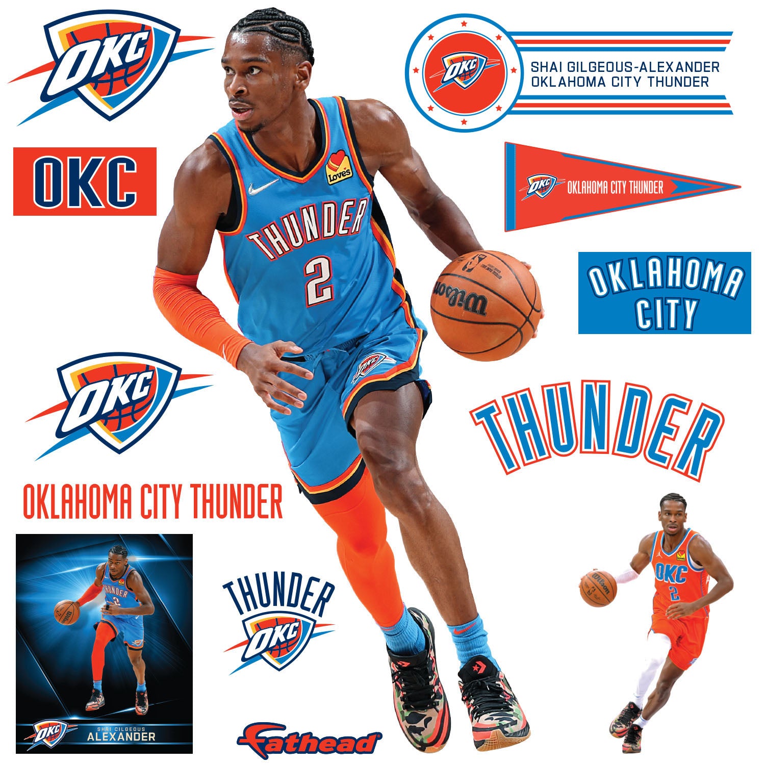 Oklahoma City Thunder: Shai Gilgeous-Alexander 2022 - Officially Licen –  Fathead