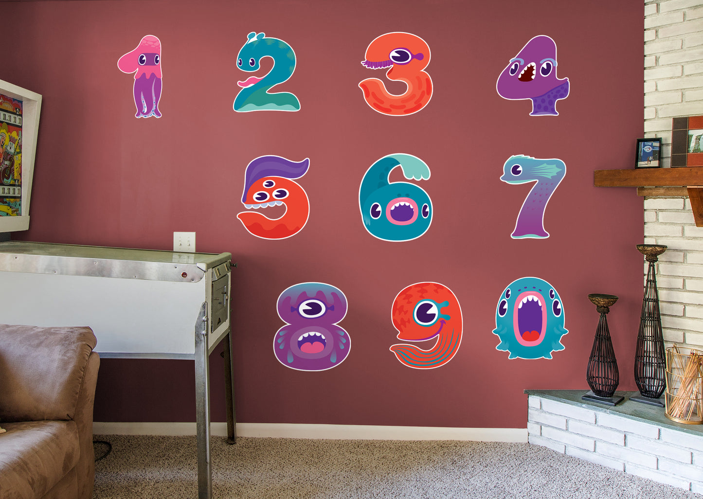 Monster:  Monster Letters Collection        -   Removable Wall   Adhesive Decal