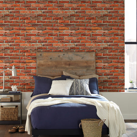 Red Brick - Peel & Stick Wallpaper – Fathead