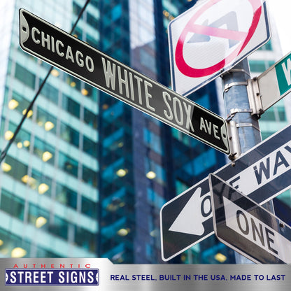 Chicago White Sox Steel Street Sign-CHICAGO WHITE SOX AVE