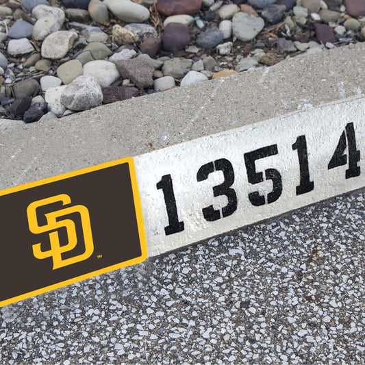 San Diego Padres:  Address Block Logo        - Officially Licensed MLB    Outdoor Graphic
