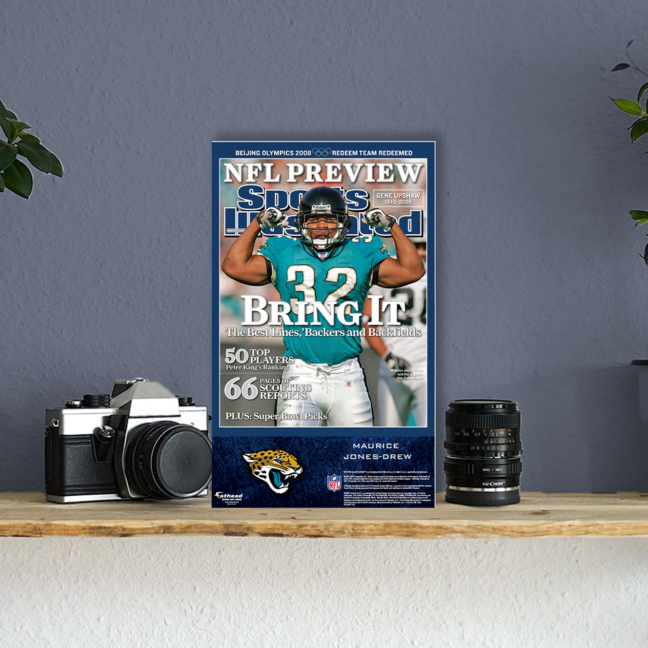 Jacksonville Jaguars: Maurice Jones-Drew September 2008 Sports Illustrated Cover  Mini   Cardstock Cutout  - Officially Licensed NFL    Stand Out