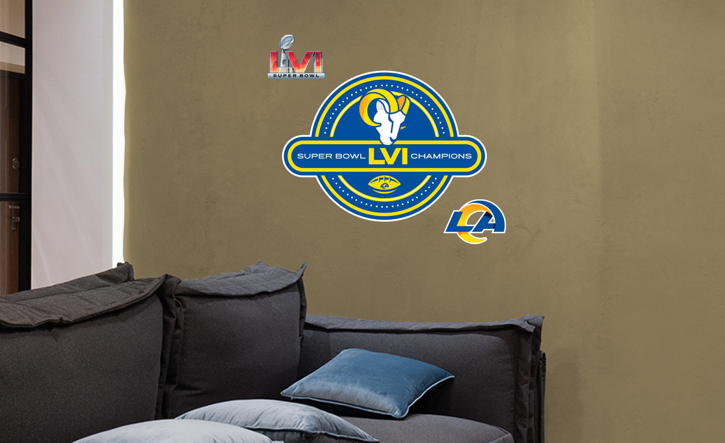 Los Angeles Rams:  Super Bowl LVI Champions Logo        - Officially Licensed NFL Removable     Adhesive Decal