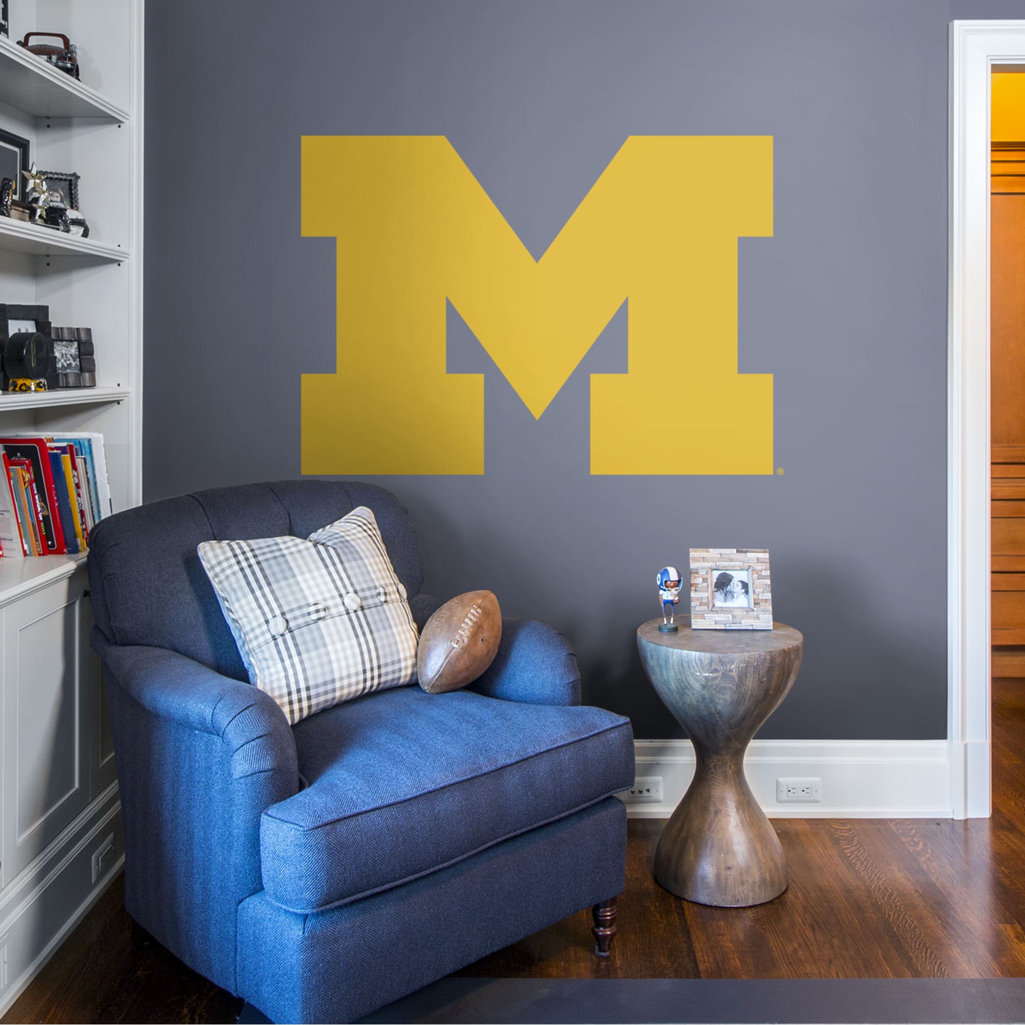 Michigan Wolverines: Block M Logo Wall Decal | Fathead Official Site