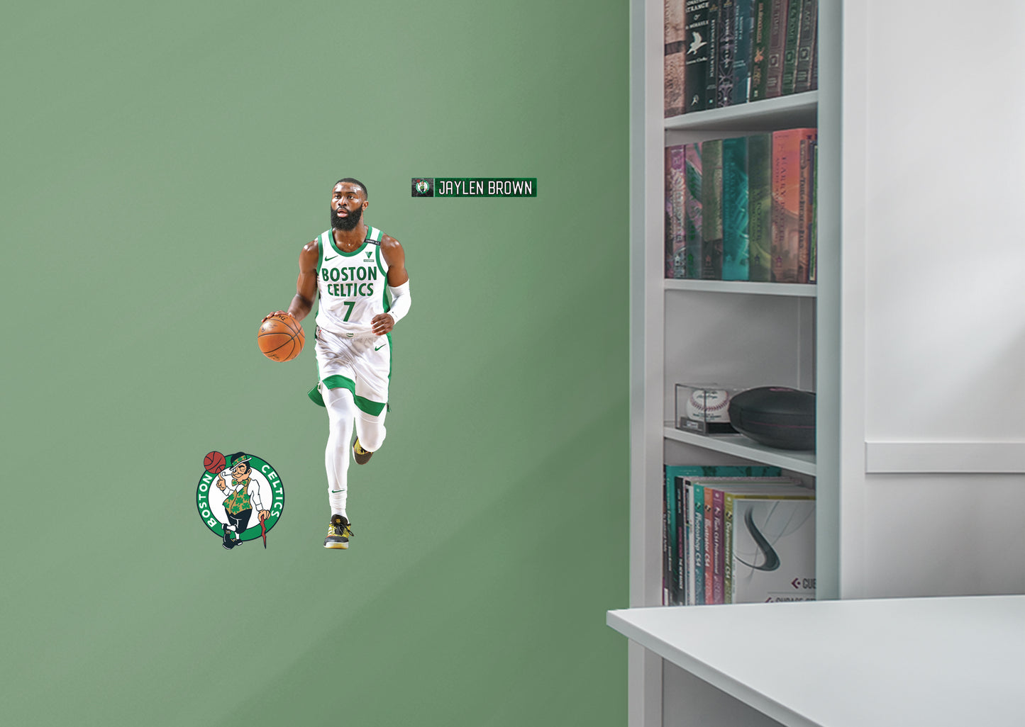Boston Celtics: Jaylen Brown NBA Jaylen Brown 2021        - Officially Licensed NBA Removable Wall   Adhesive Decal