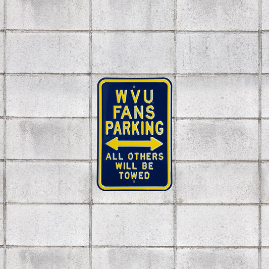 West Virginia Mountaineers: All Other Towed Parking - Officially Licensed Metal Street Sign