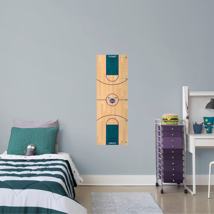 Charlotte Hornets - Growth Chart - Official NBA - Reusable Vinyl Wall Decal