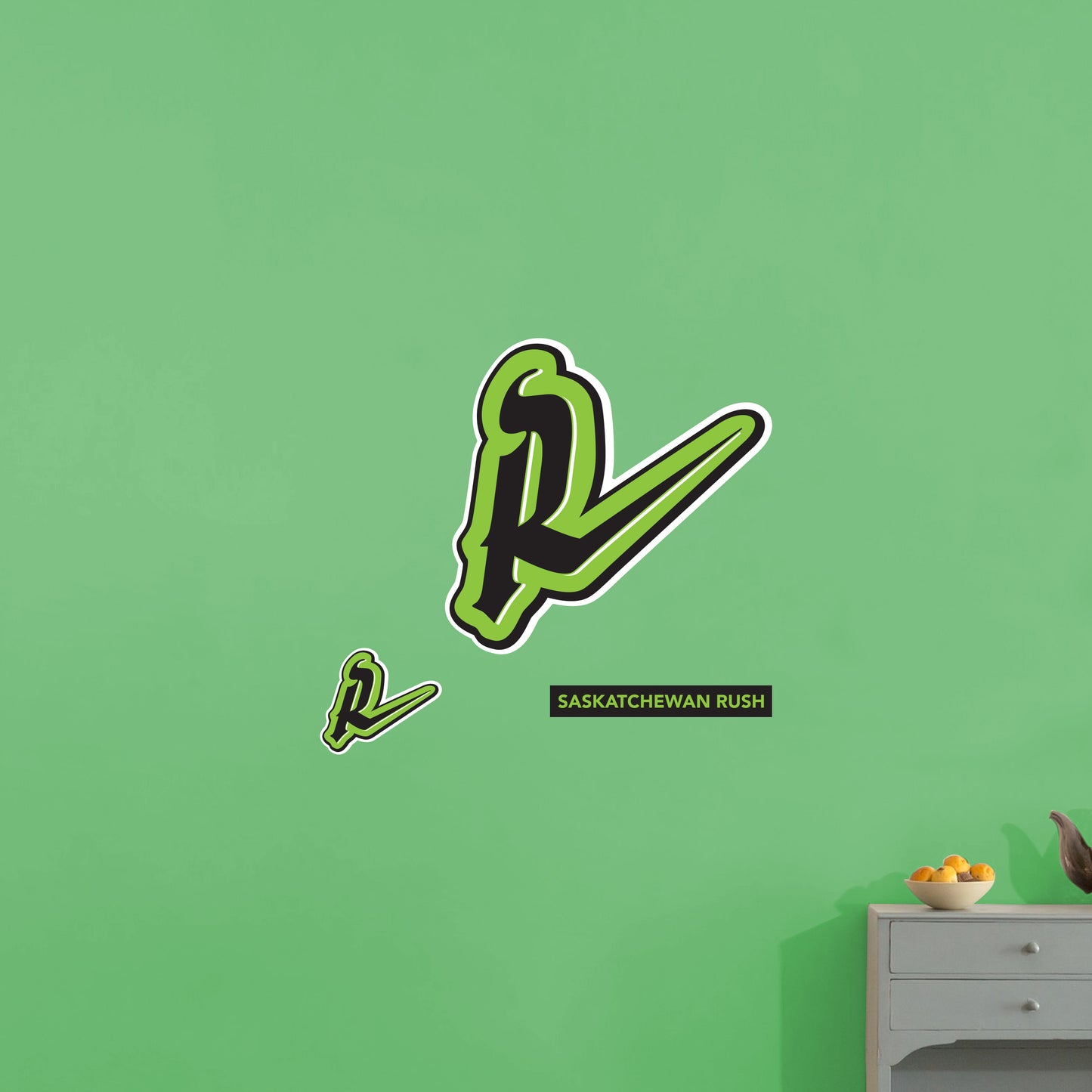 Saskatchewan Rush:   Logo        - Officially Licensed NLL Removable     Adhesive Decal