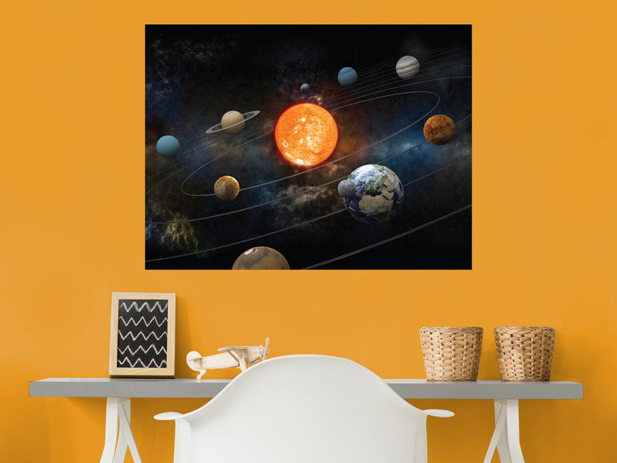Planets: Sun Mural        -   Removable     Adhesive Decal