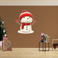 Christmas: Snowman with Red Hat Die-Cut Character - Removable Adhesive Decal