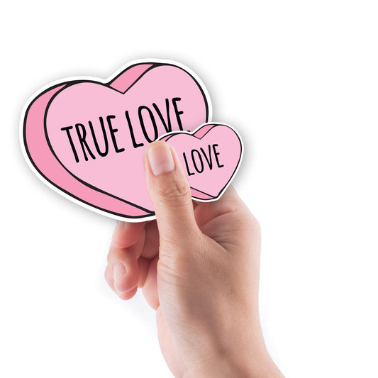 Sheet of 5 -Valentine's Day:  True Love Minis        -   Removable     Adhesive Decal