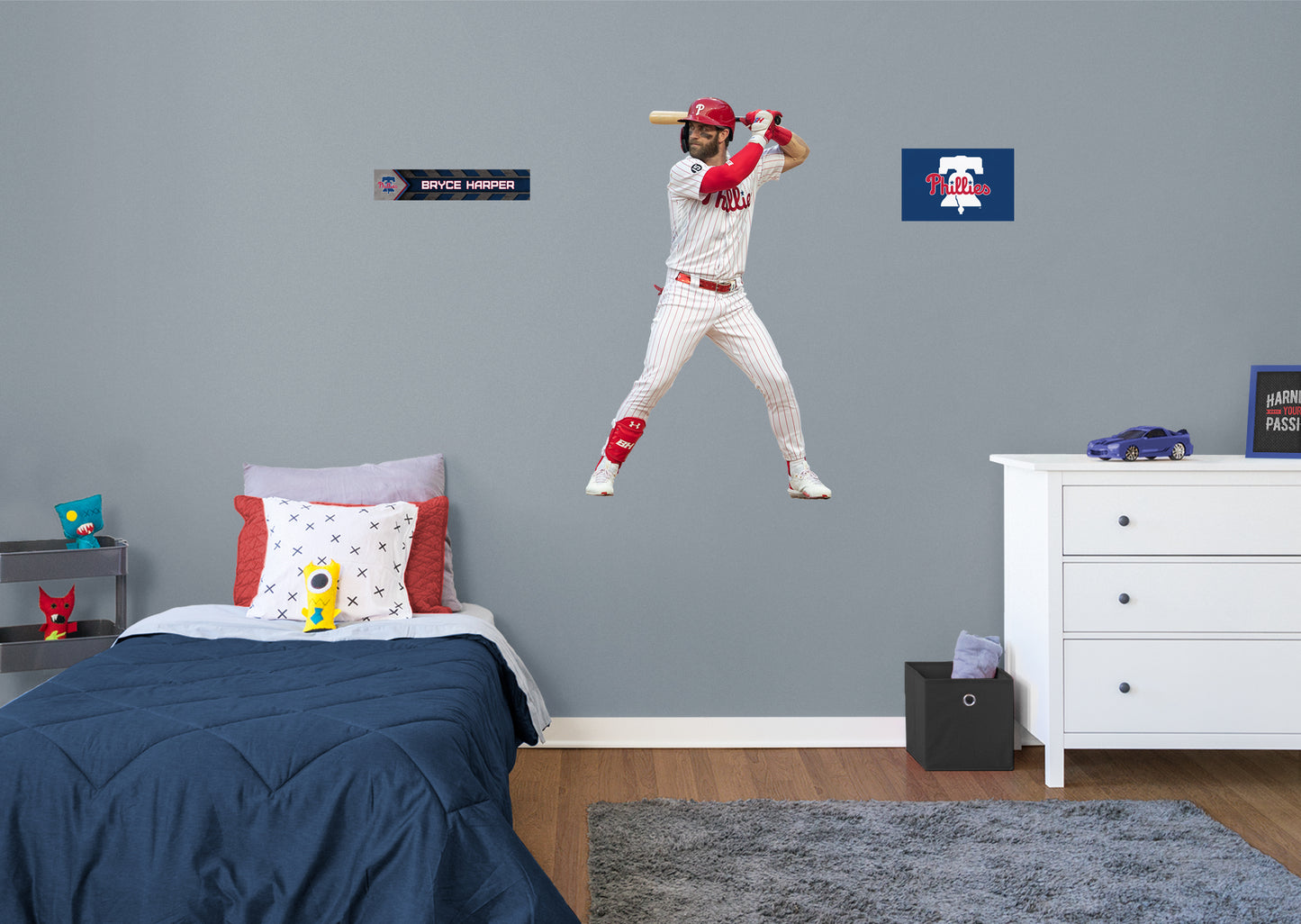 Philadelphia Phillies: Bryce Harper 2021        - Officially Licensed MLB Removable Wall   Adhesive Decal