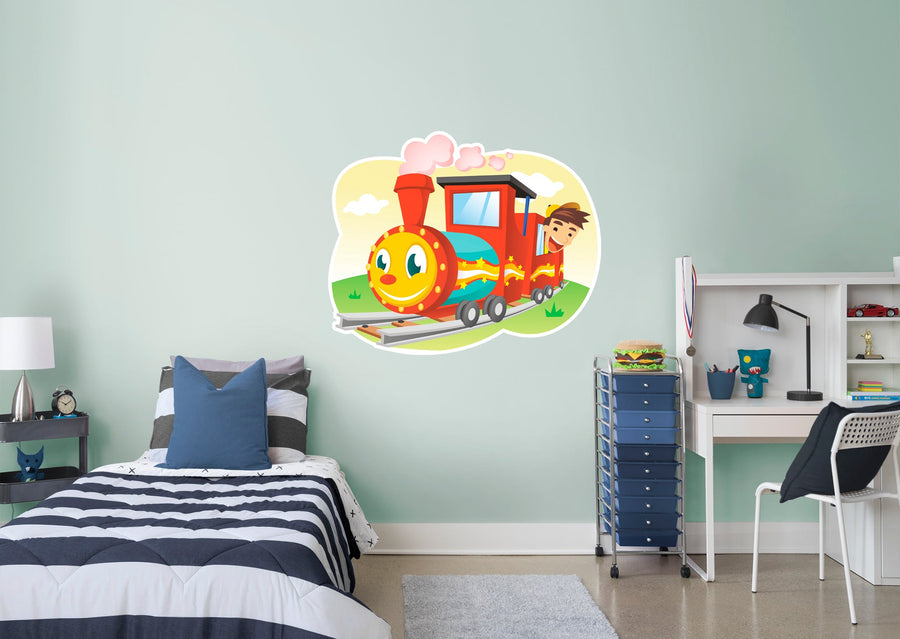 Nursery:  Red Train Icon        -   Removable Wall   Adhesive Decal