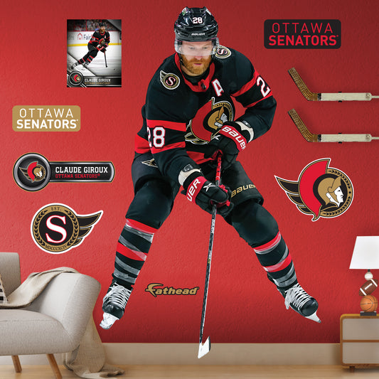 Ottawa Senators: Claude Giroux         - Officially Licensed NHL Removable     Adhesive Decal