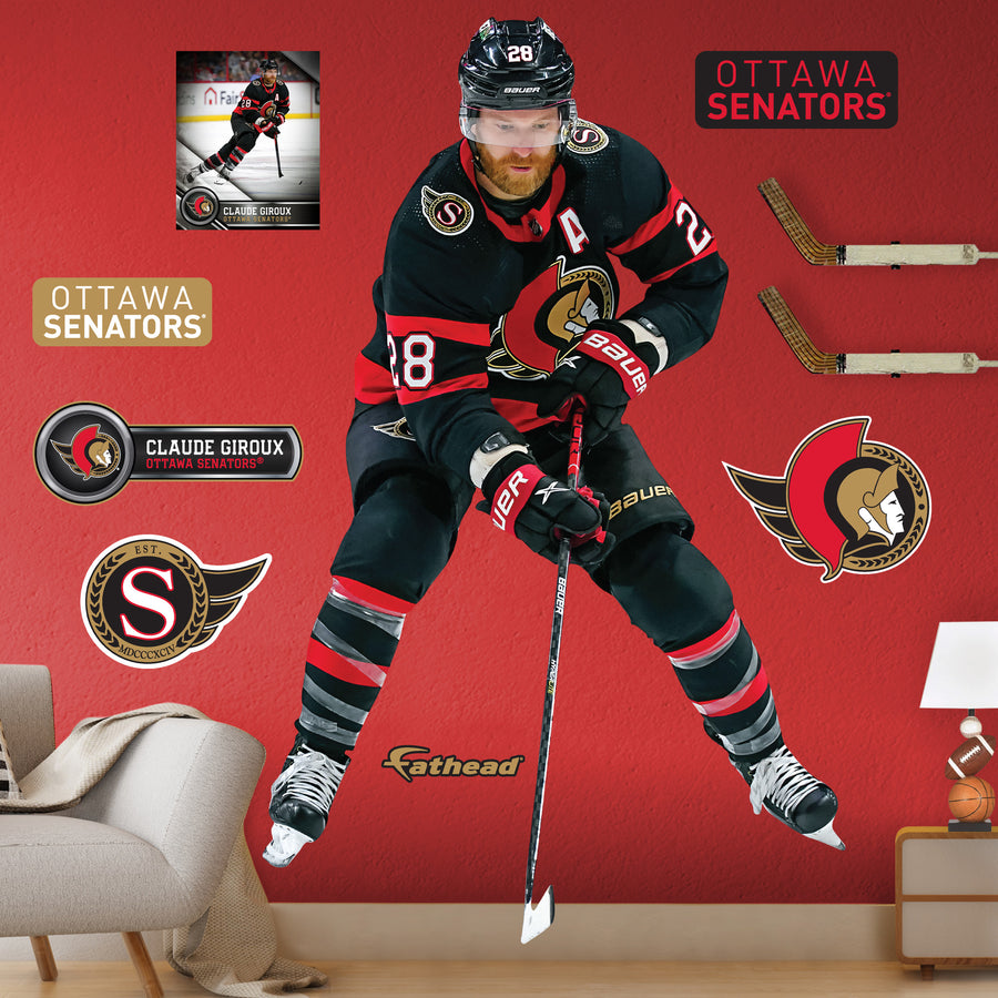 Claude Giroux - RealBig Collection - Official NHL - Ottawa Senators - Reusable Vinyl Wall Decals