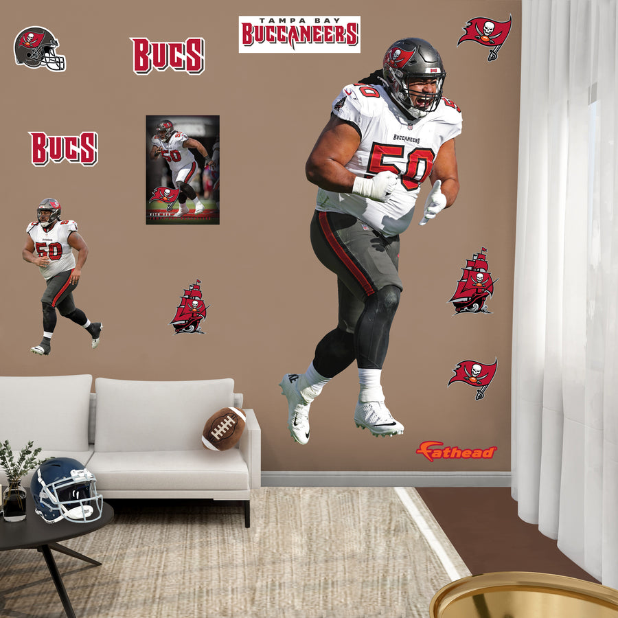 Vita Vea - RealBig Collection - Official NFL - Tampa Bay Buccaneers - Reusable Vinyl Wall Decals