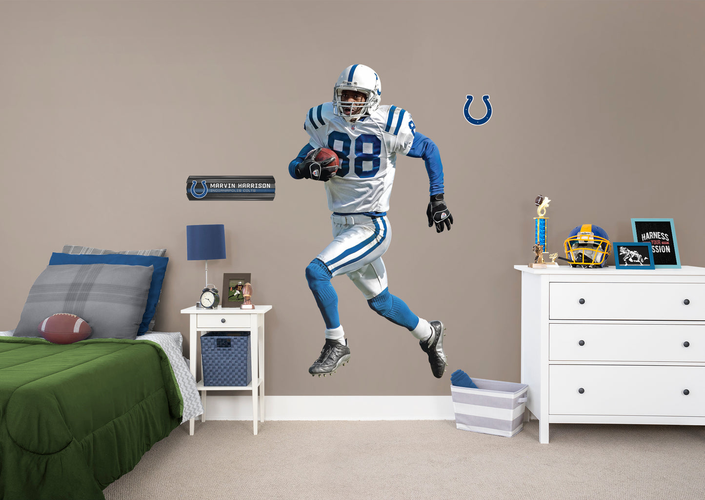 Indianapolis Colts: Marvin Harrison 2021 Legend        - Officially Licensed NFL Removable Wall   Adhesive Decal