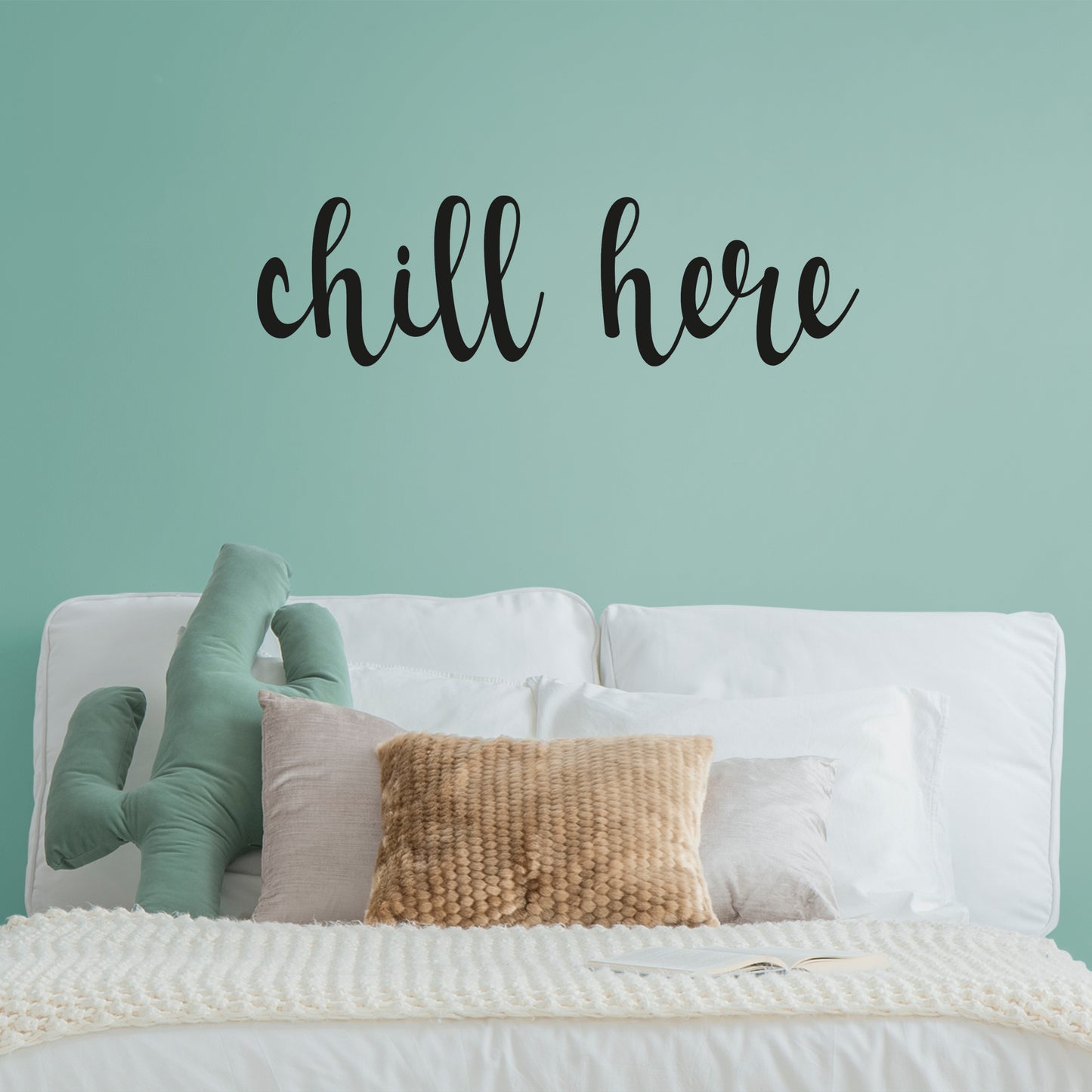 Pre-mask Chill Here  - Removable Wall Decal