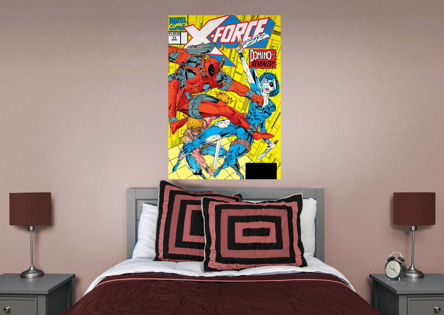 Deadpool:  Nerdy 30 X-Force #15 Domino Comic Cover Mural        - Officially Licensed Marvel Removable Wall   Adhesive Decal