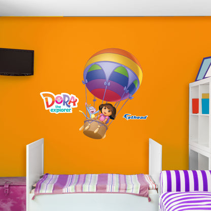 Dora the Explorer: Dora and Boots in the Balloon RealBig - Officially Licensed Nickelodeon Removable Adhesive Decal