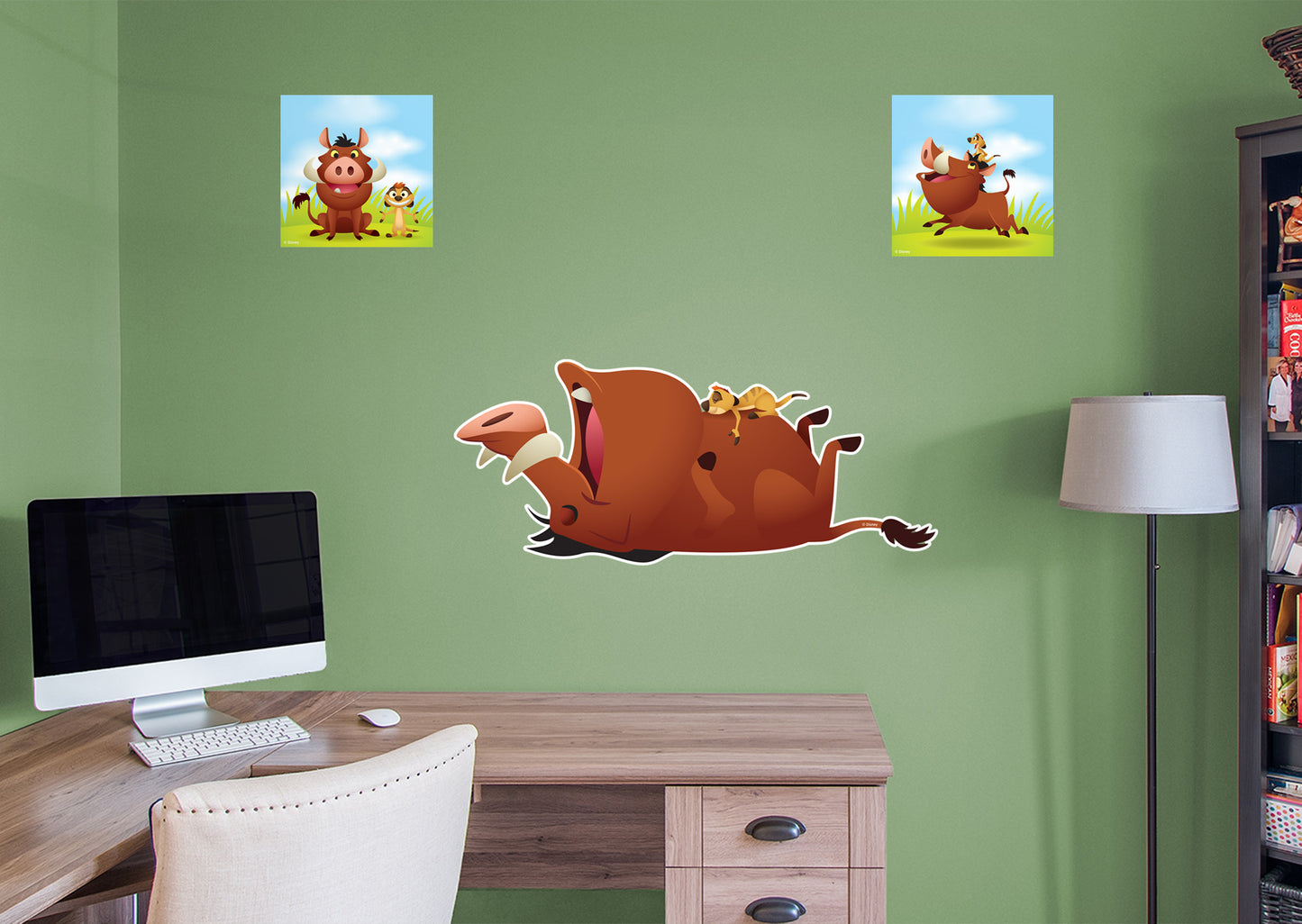 The Lion King: Timon and Pumba Kids  Nap Time        - Officially Licensed Disney Removable Wall   Adhesive Decal