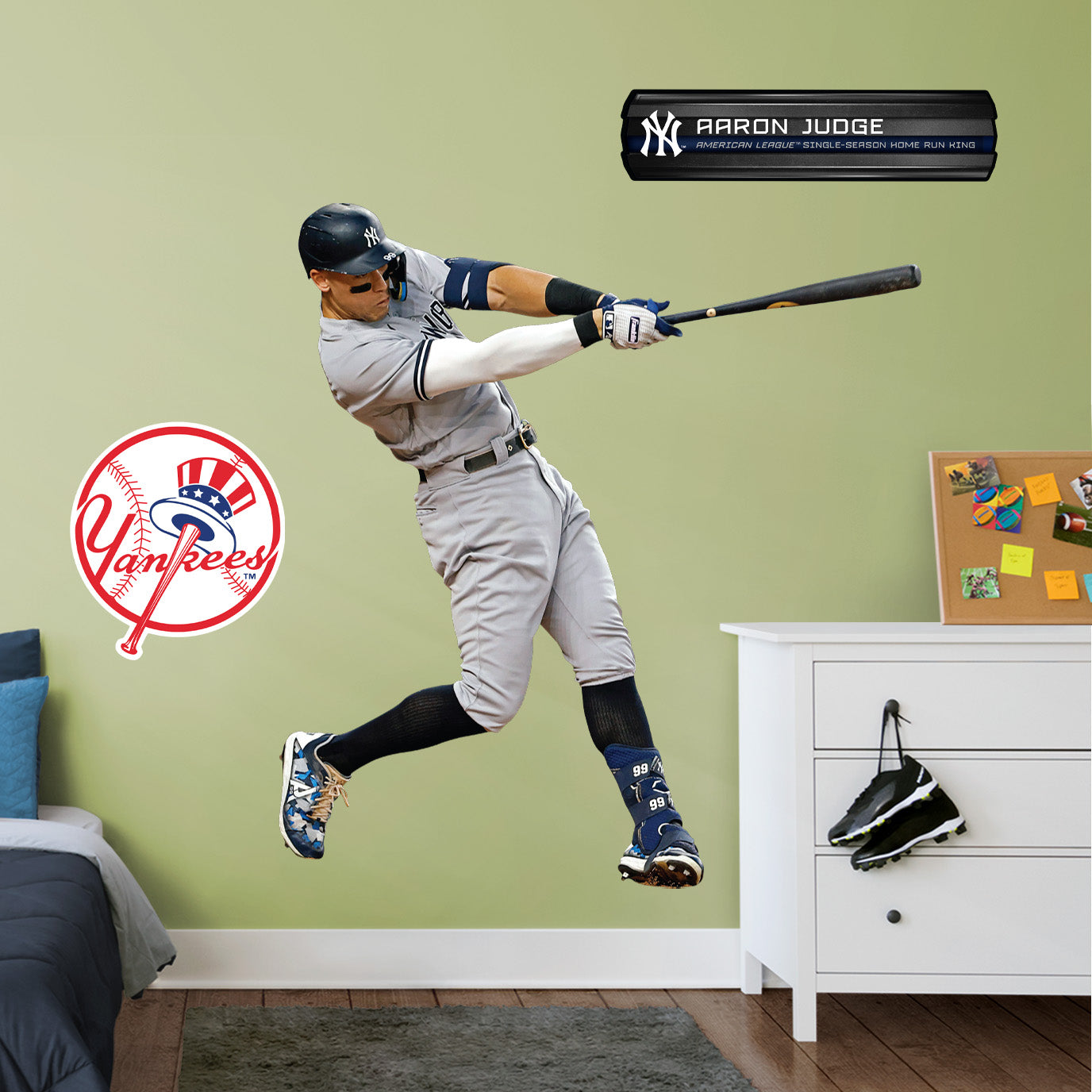 62 (Aaron Judge) New York Yankees - 1/1 Original on Wood