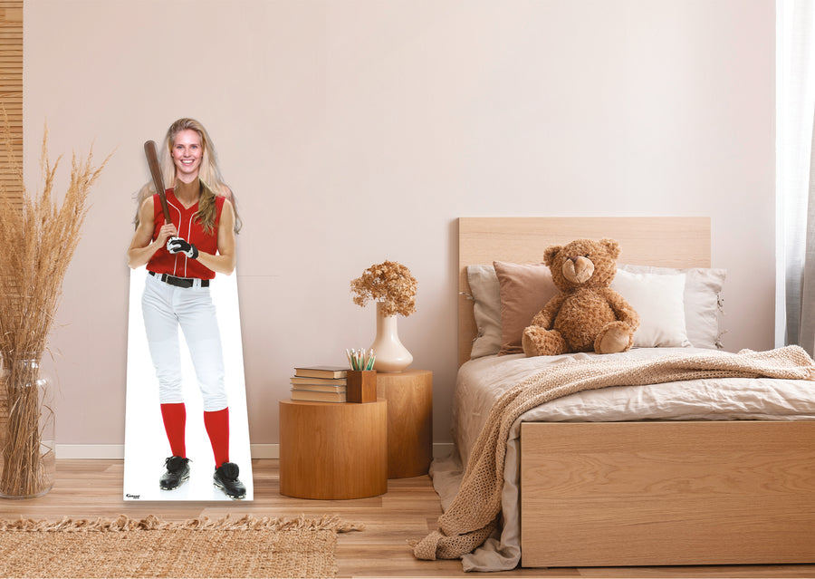 Sports: Softball Stand In Life-Size Foam Core Cutout - Stand Out