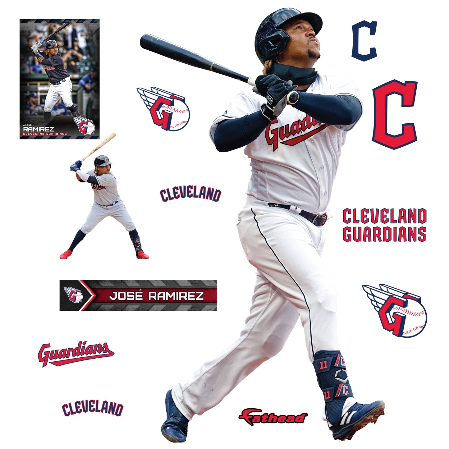 Cleveland Guardians: José Ramirez 2022 Poster - Officially Licensed ML –  Fathead