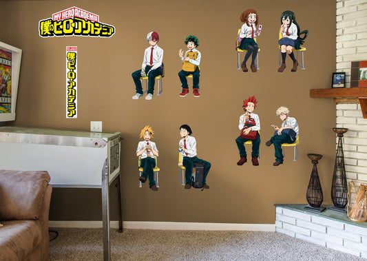 My Hero Academia:  Classroom Collection        - Officially Licensed Funimation Removable Wall   Adhesive Decal