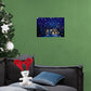 Christmas:  Snowing Poster        -   Removable     Adhesive Decal