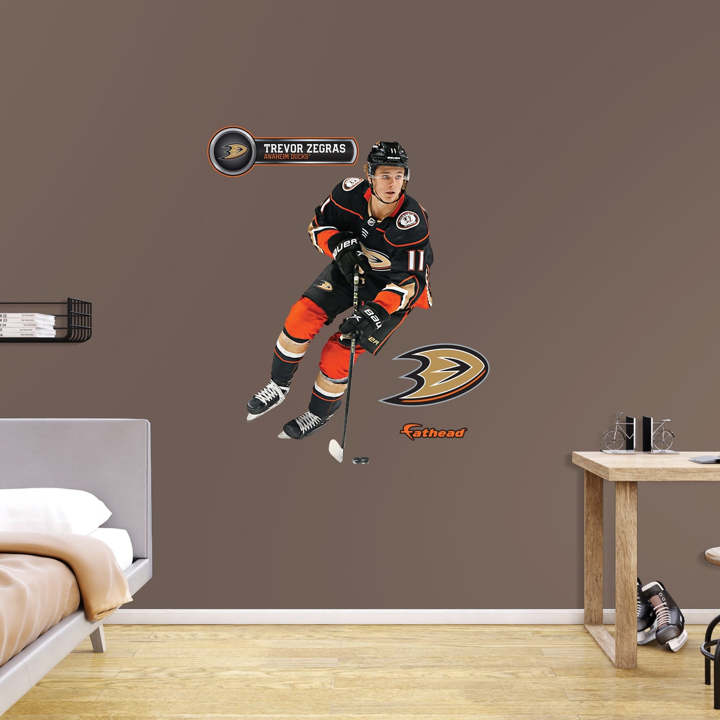 Anaheim Ducks: Trevor Zegras         - Officially Licensed NHL Removable     Adhesive Decal