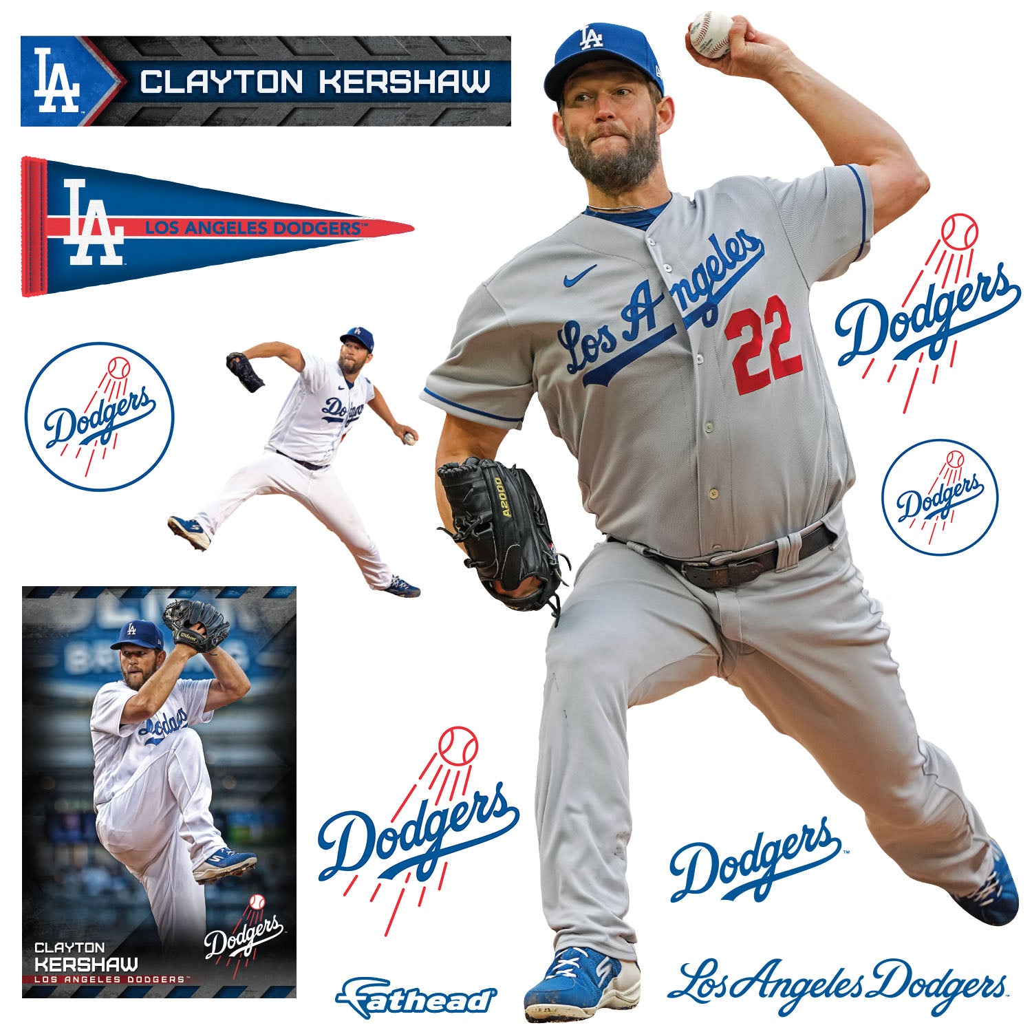 Clayton Kershaw Autographed Los Angeles Dodgers Nike XL Baseball