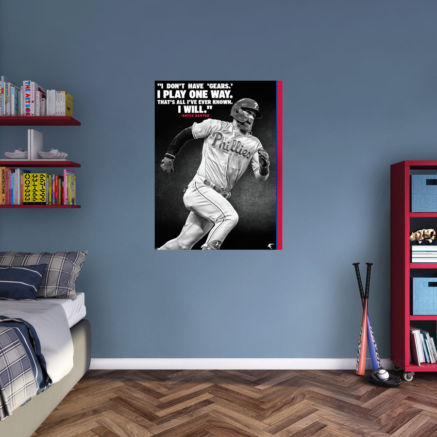 Bryce Harper - Inspirational - Peel & Stick Poster - Official MLB - Philadelphia Phillies - Reusable Vinyl Wall Decal #2