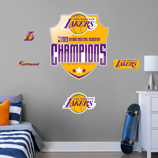 Los Angeles Lakers: 2020 Champions RealBig Logo - Officially Licensed NBA Removable Wall Decal
