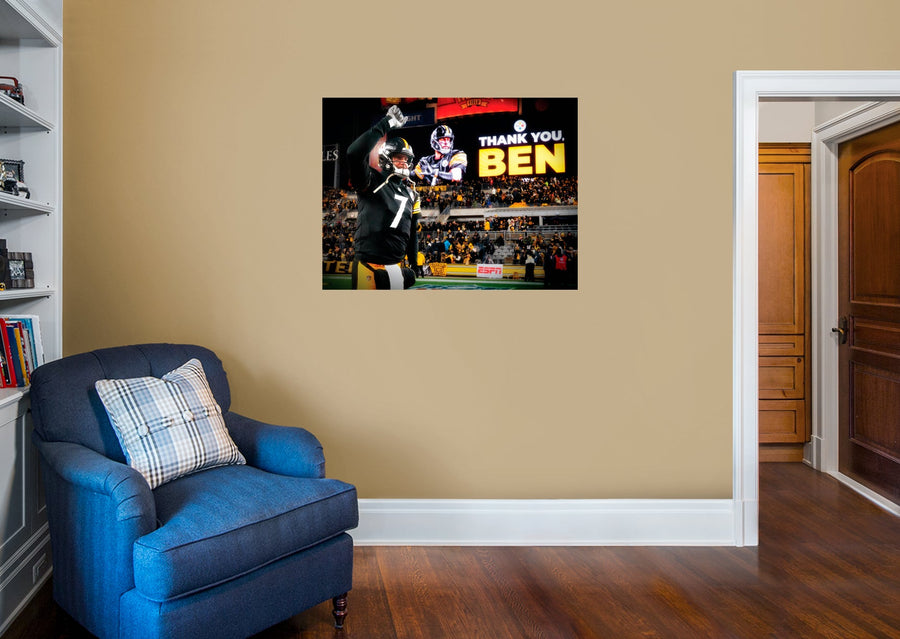 Ben Roethlisberger - Last Home Game - Peel & Stick Poster - Official NFL - Pittsburgh Steelers - Reusable Vinyl Wall Decal