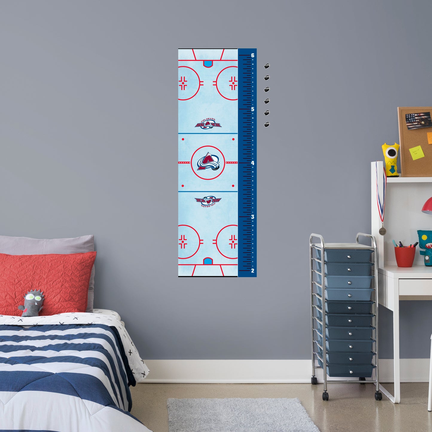 Colorado Avalanche: Rink Growth Chart - Officially Licensed NHL Removable Wall Graphic