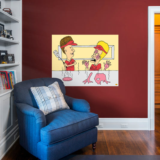 Beavis & Butt-Head: Beavis & Butt-Head Burger World Poster - Officially Licensed Paramount Removable Adhesive Decal