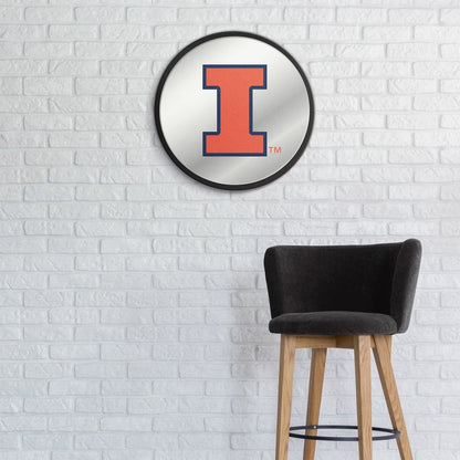 Illinois Fighting Illini: Modern Disc Mirrored Wall Sign - The Fan-Brand