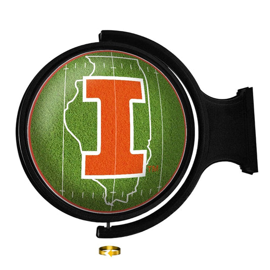 Illinois Fighting Illini: On the 50 - Rotating Lighted Wall Sign - The Fan-Brand