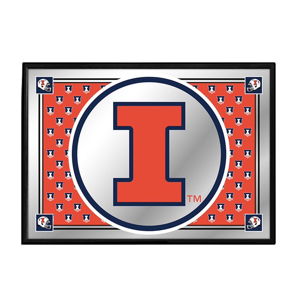 Illinois Fighting Illini: Team Spirit - Framed Mirrored Wall Sign - The Fan-Brand