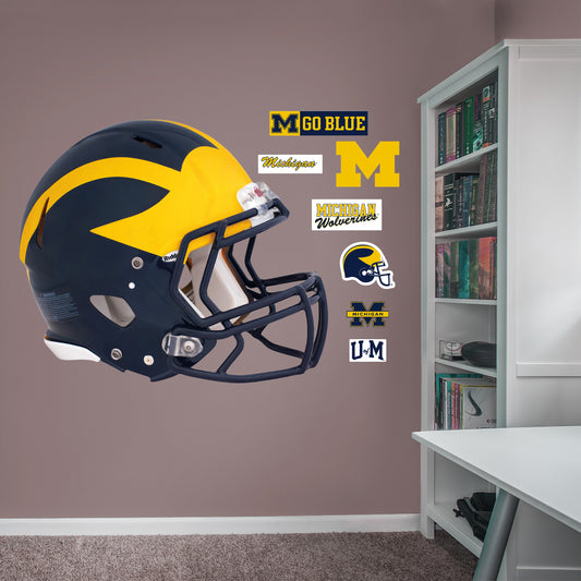 Michigan Wolverines:   Helmet        - Officially Licensed NCAA Removable     Adhesive Decal