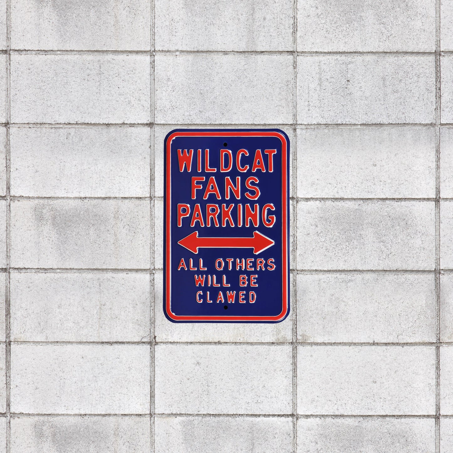 Arizona Wildcats: Clawed Parking - Officially Licensed Metal Street Sign