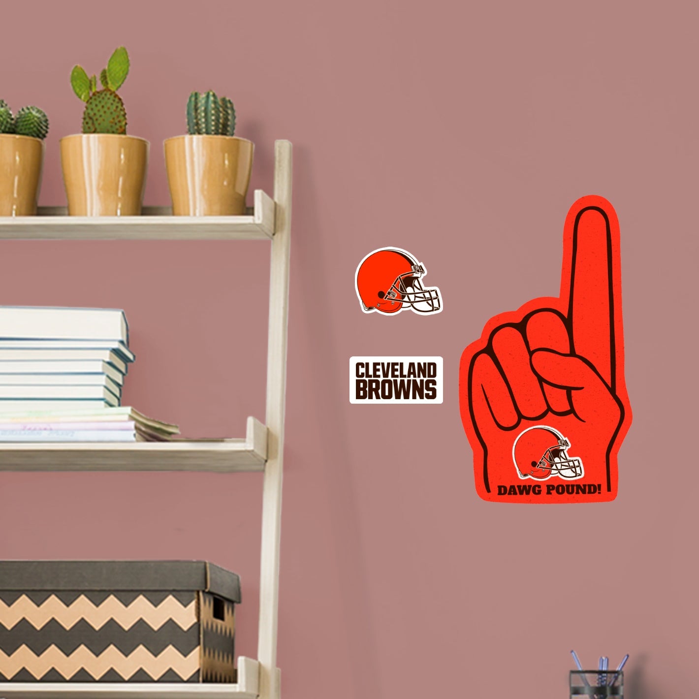 Cleveland Browns: Foam Finger - Officially Licensed NFL Removable Adhesive Decal