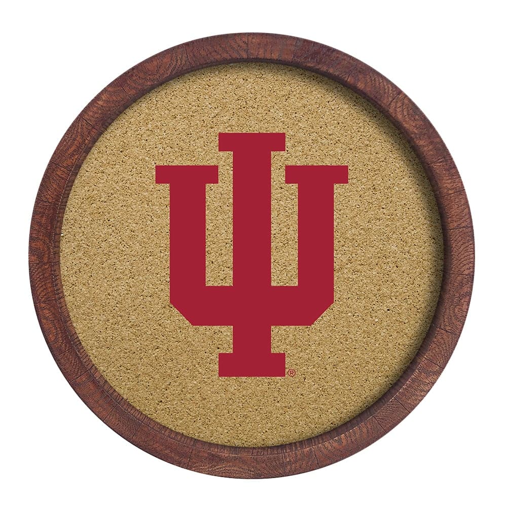 Indiana Hoosiers: "Faux" Barrel Framed Cork Board - The Fan-Brand