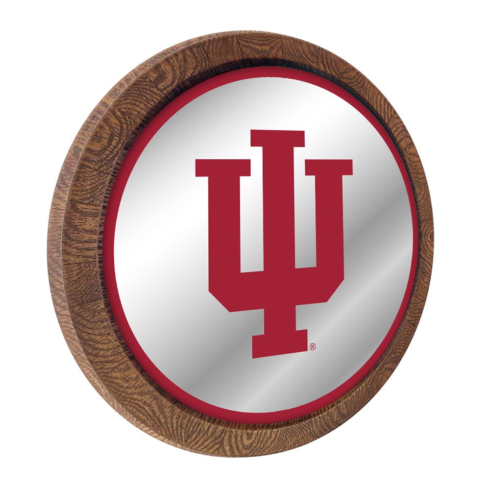 Indiana Hoosiers: Mirrored Barrel Top Mirrored Wall Sign - The Fan-Brand