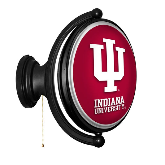 Indiana Hoosiers: Original Oval Rotating Lighted Wall Sign - The Fan-Brand