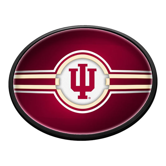 Indiana Hoosiers: Oval Slimline Lighted Wall Sign - The Fan-Brand