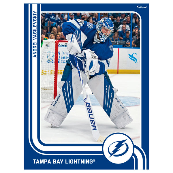 Tampa Bay Lightning: Andrei Vasilevskiy 2021 Stanley Cup Hoist Mural - NHL Removable Wall Adhesive Wall Decal Large