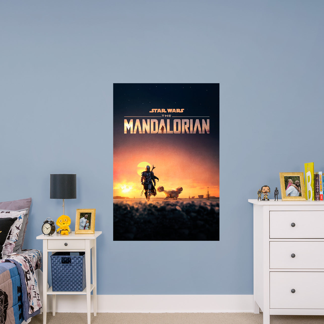The Mandalorian: The Mandalorian Razor Crest Poster - Officially Licensed Star Wars Removable Adhesive Decal